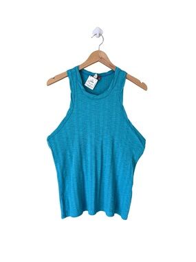 Pilcro - Ribbed Tank in Teal - Size Large